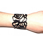 Кожаный женский браслет "Нежная роза" TRONIN FB-01