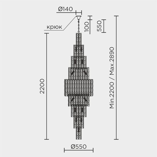 Подвесная люстра MODELUX ML.900.35 GD