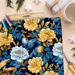 Ткань Барби золотые розы