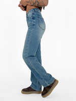 Джинсы Lanwin Х1865 однотонные прямые с вставкой на кармане