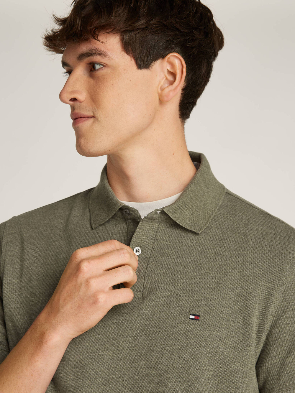 Поло 1985 Tommy Hilfiger - хаки(MW0MW17770)