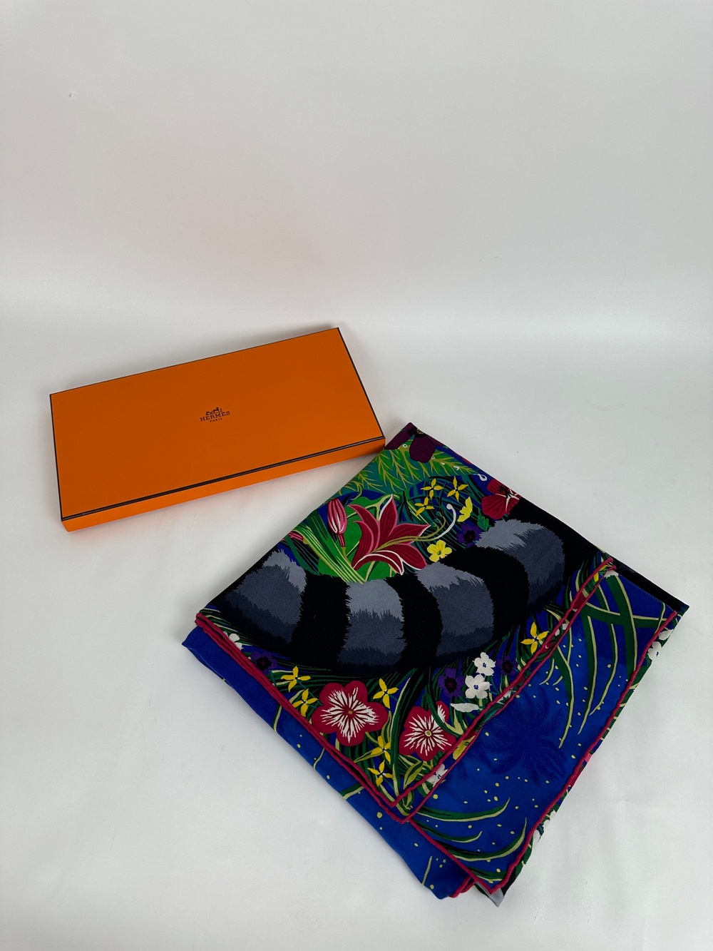 Шаль Hermes Tyger Bleu