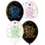 Шар (14"/36 см) Шелкография пастель, День Мертвых 5цв 25 шт.
