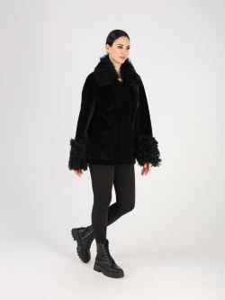 Дубленка зимняя шуба натуральная короткая двусторонняя