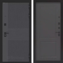 Входная металлическая дверь с зеркалом Бункер HIT B-05/ ФЛ-609 Графит софт