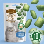 Подушечки с кремом из говядины Деревенские лакомства Чистим зубы для кошек набор из 10 упаковок по 0,03кг