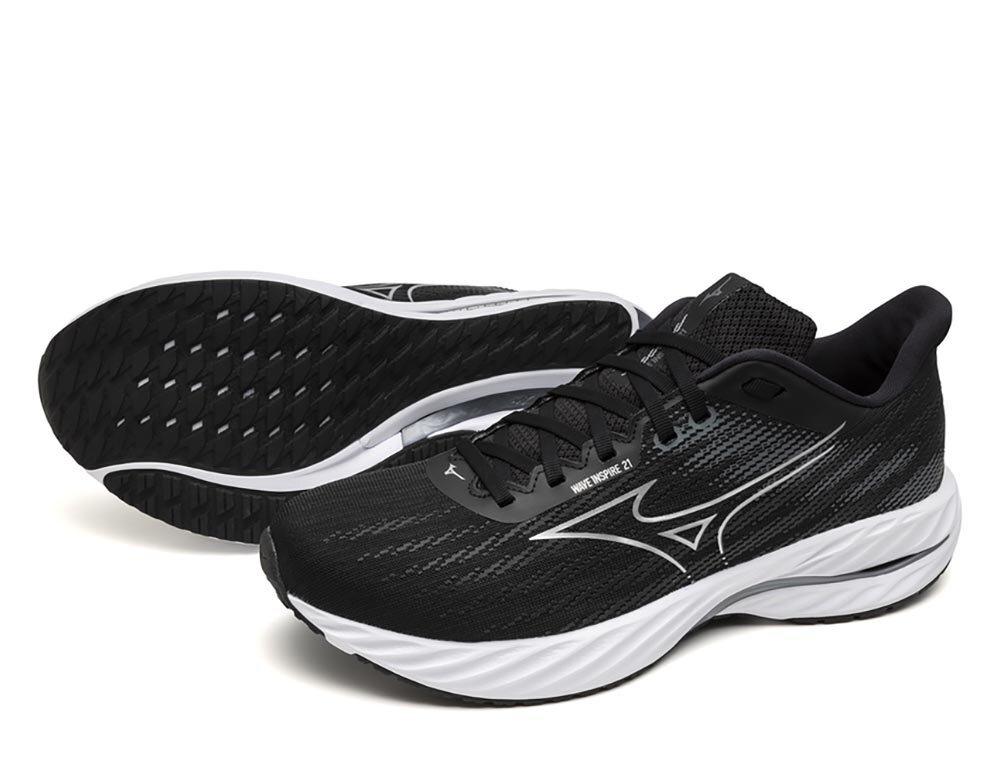 Кроссовки для бега мужские Mizuno Wave Inspire 21 M Черно-Белый