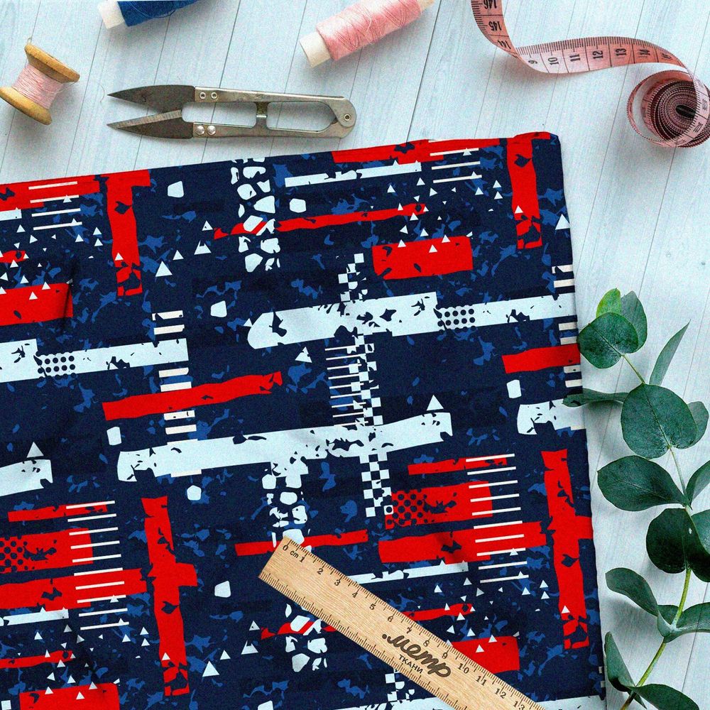 Ткань оксфорд 600 режим сна на тёмно-синем фоне