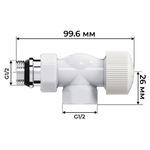 Набор термостатический осевой Royal Thermo Design 1/2quot;М30х1,5 (Белый)