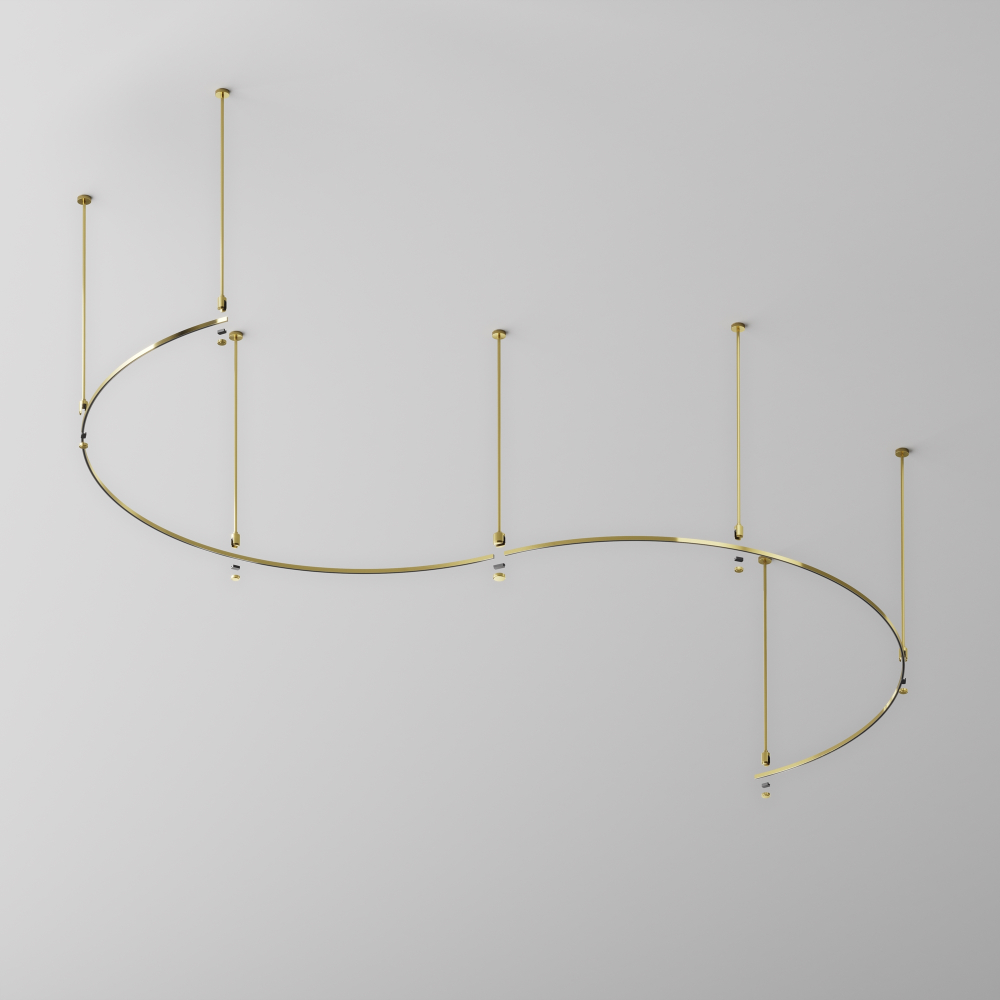 Шинопровод круглый из полукругов 1800мм Maytoni Flarity латунь TRX154-2SR-D1800-BS