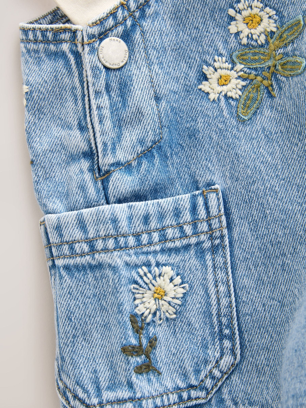 Комбинезон джинсовый для девочки Next E29-097, Синий