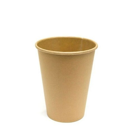 Стакан 300 мл бумажный d=90мм Крафт двухсторонний для горячего
