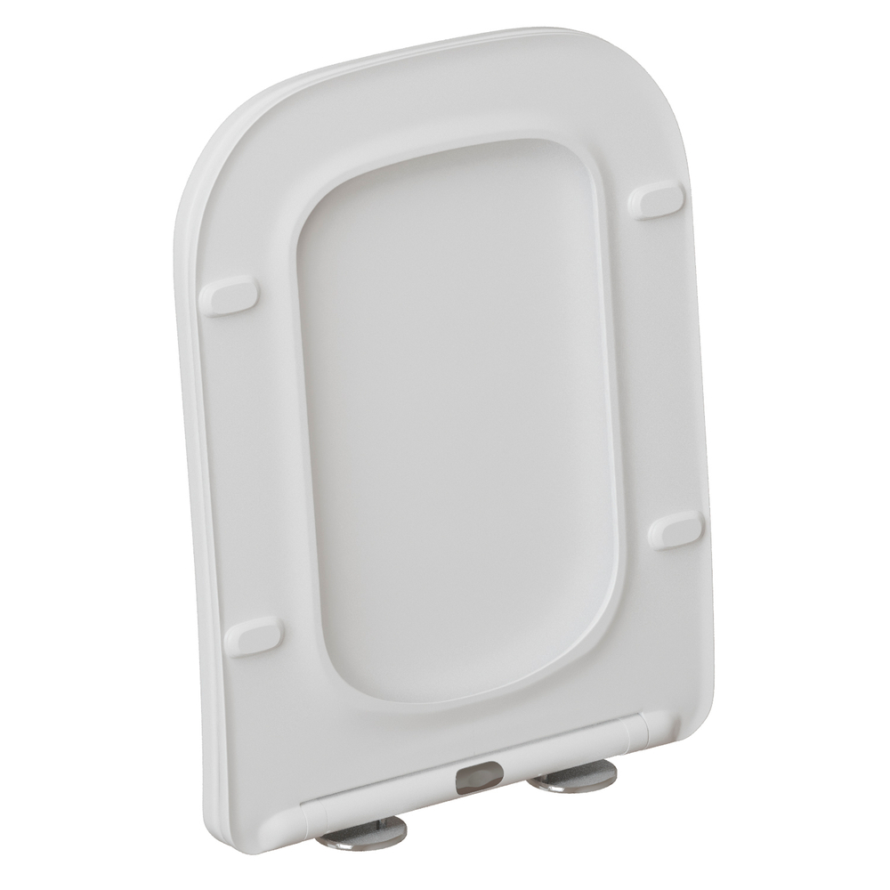 Сиденье для унитаза  WAVE LETI дюропласт, микролифт, БЕЛЫЙ глянец