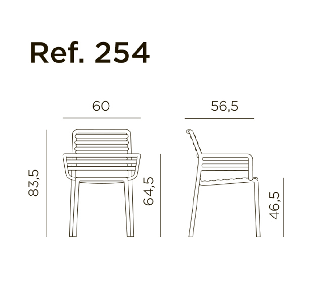 Кресло пластиковое Nardi Doga, табак