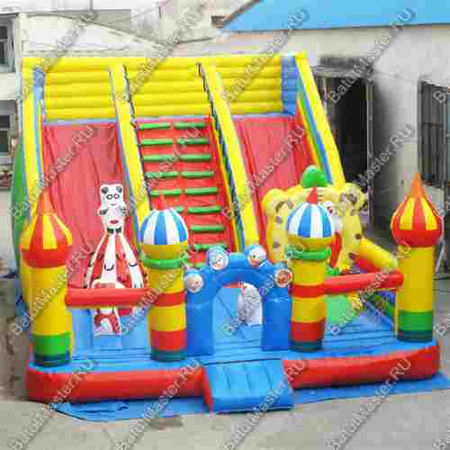 Надувной батут "Приключение зверят", 10*5*6 м