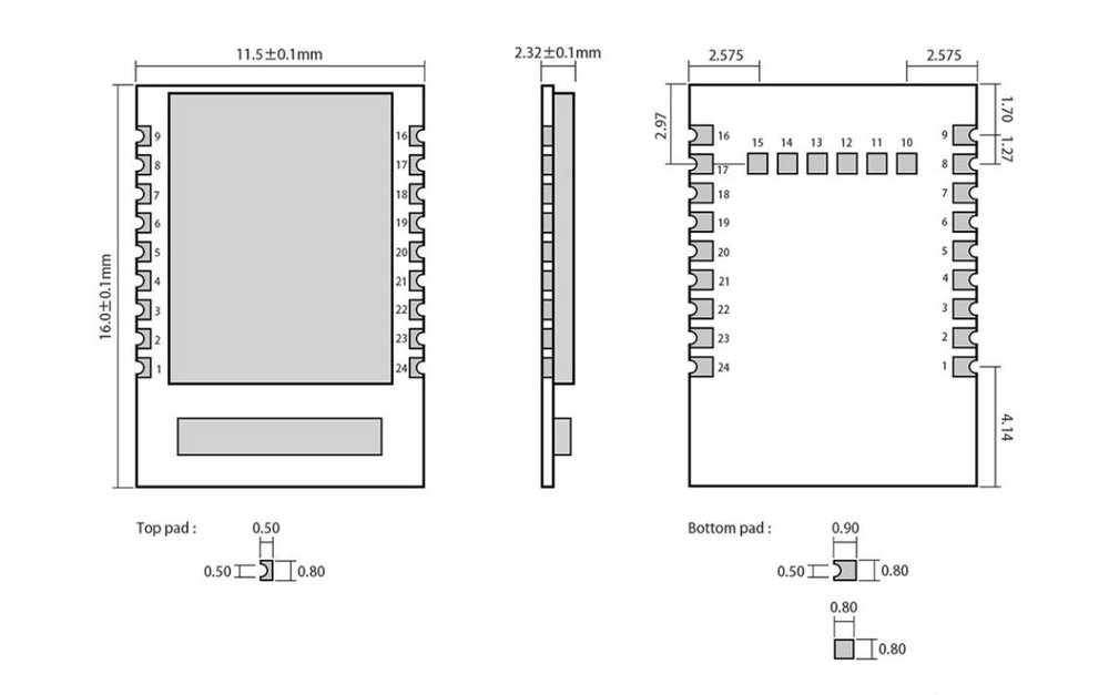 Модуль Ebyte E104-BT5011A