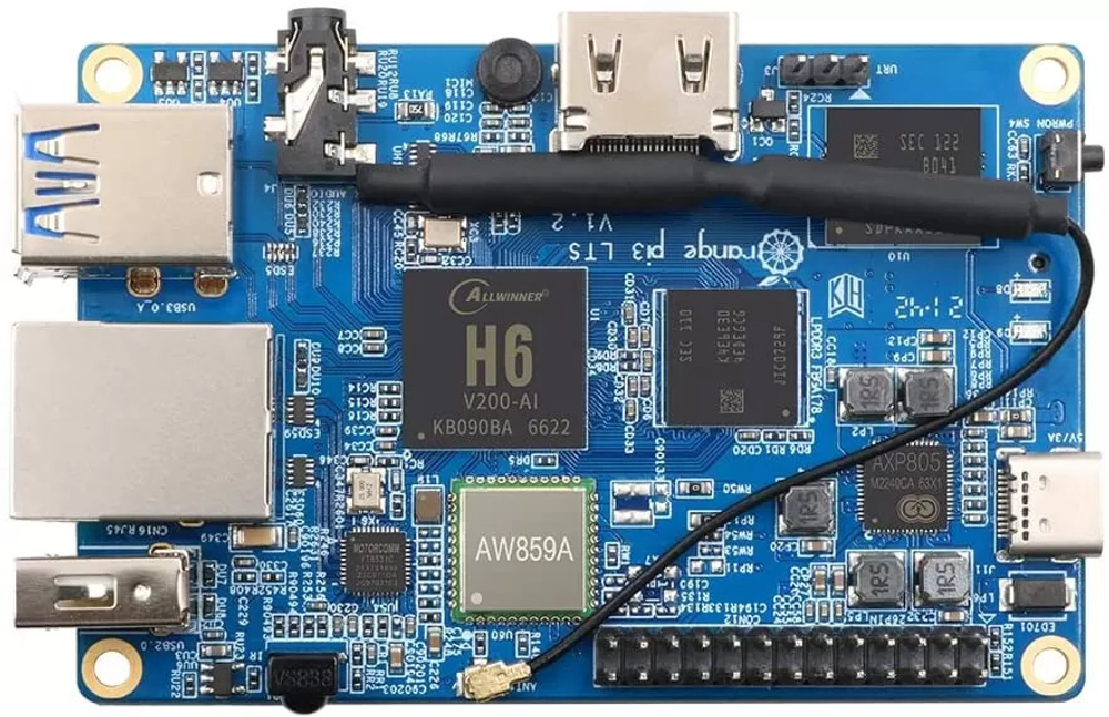 Микрокомпьютер Orange Pi 3 LTS (2 ГБ)