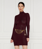 Кружевное платье Elisabetta Franchi - бордовый(AM04B46E2)