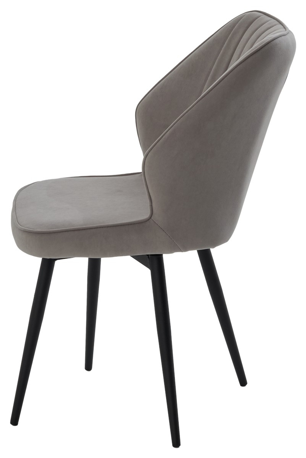 Стул РОССО 360 град. поворот. B22 Серый, велюр / черный каркас, М-City