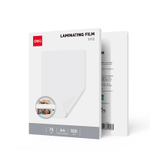 Пленка для ламинирования Deli "T172" А4, 75 мкм, глянец, 100 штук в упаковке