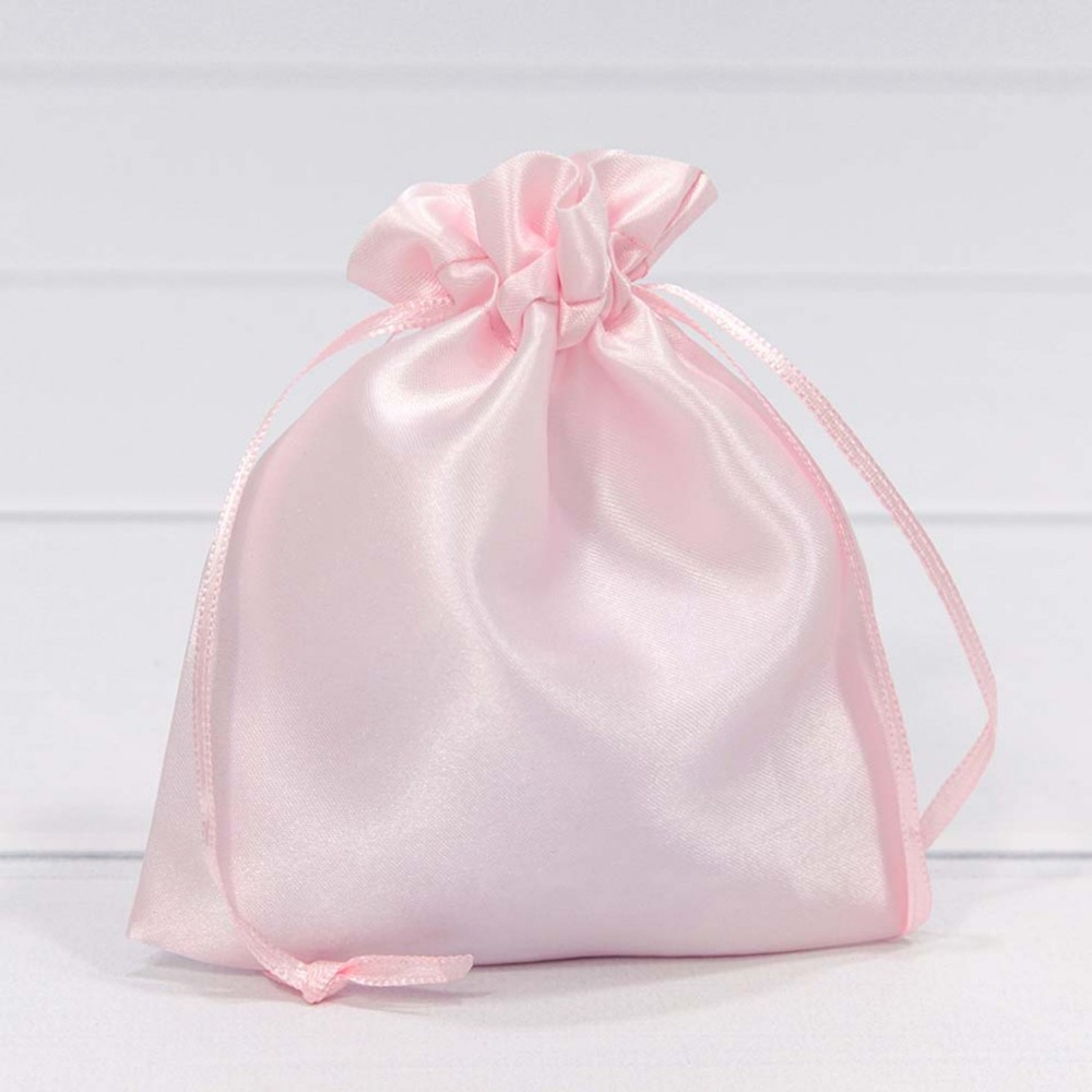 Мешочек 10х12см Атлас (Розовый)