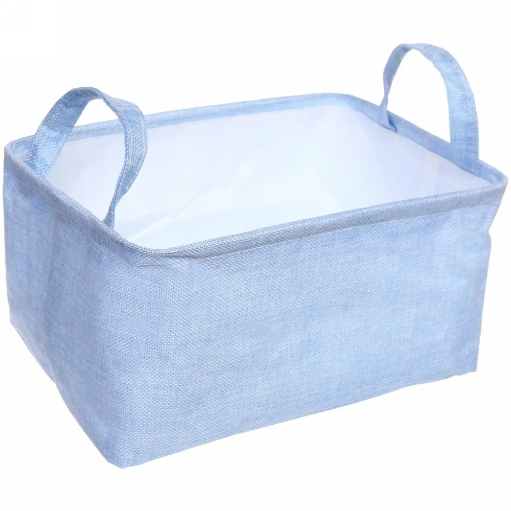 Коробка для хранения вещей с ручками «ВЕСТА», цвет пастельно голубой, 30*20*13см