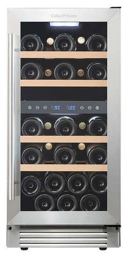 Винный шкаф Cellar Private CP027-2T серебристая дверь