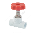 Клапан (вентиль) PP-R запорный белый Дн 25х90гр внутренняя пайка VALFEX 10146025
