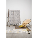 Ковер из хлопка с контрастным узором и кисточками из коллекции ethnic, 120х180 см