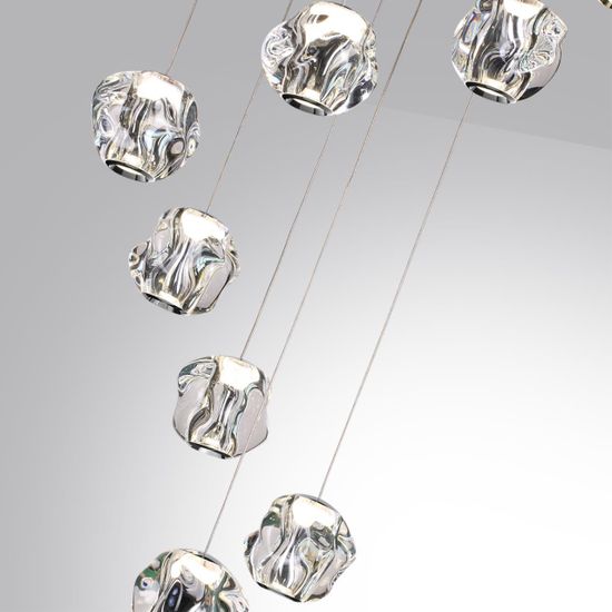 5084/60L L-VISION ODL25 553 хром/прозрачный/металл/акрил Люстра каскадная LED 60W 4000K 3000Лм JEMSTONE