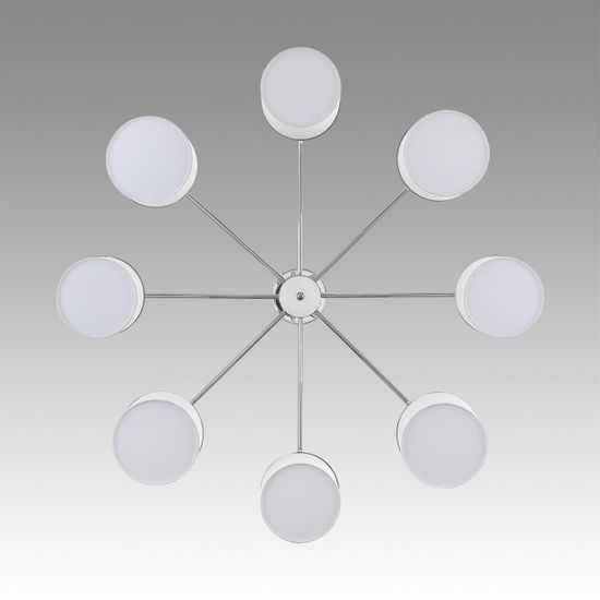 6591/8 CLASSI LN25 62 хром/белый, металл/текстиль Люстра подвесная E14 8*40W 220V SUNTORI