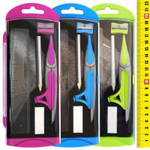 Готовальня 7 предм. пласт.+металл, на подложке, европодвес, цвет ассорти S65008 (J.Otten)