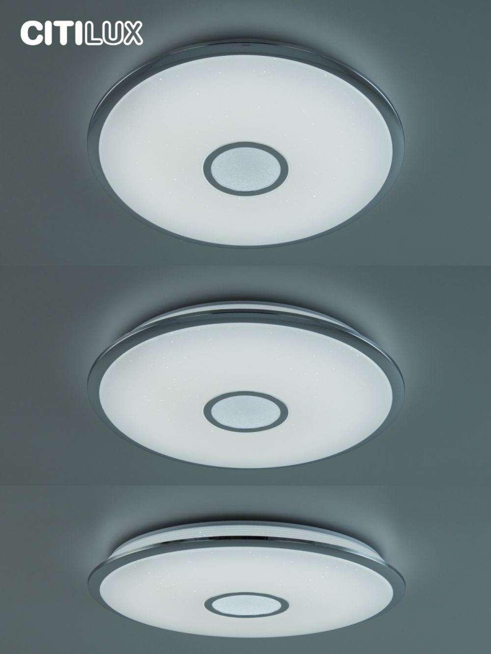 Citilux Старлайт Смарт CL703A80G Умная люстра Хром