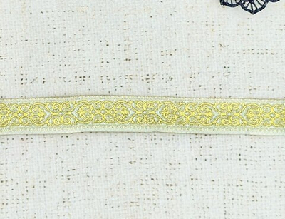 Тесьма жаккард, ш. 2 см, кремовый/бледное золото