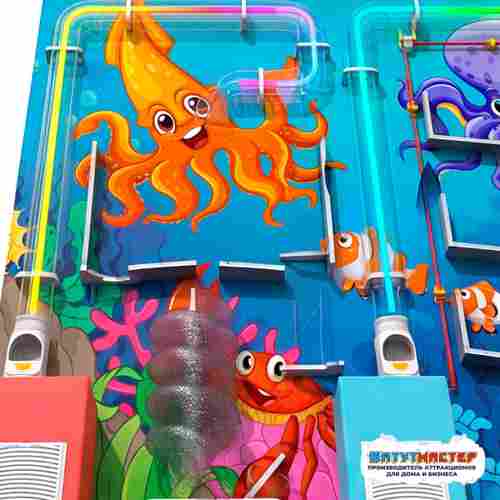 Интерактивная игровая стена «Океан Друзей», 2×0,5×1,8 м