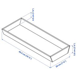 IKEA UPPDATERA  (ИКЕА УППДАТЕРА)  -  Вставка для ящика, светлый бамбук, 20x50 см