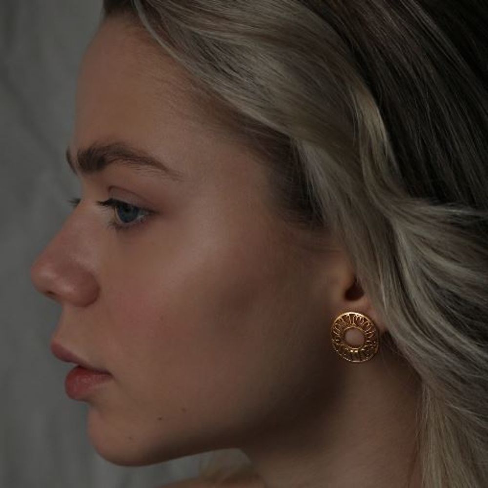 Серьги Sakartvelos Mze, позолота