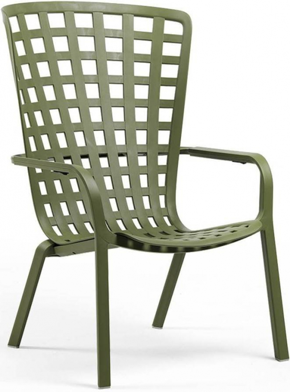 Лаунж кресло пластиковое с подушкой Nardi Folio, агава, бежевый