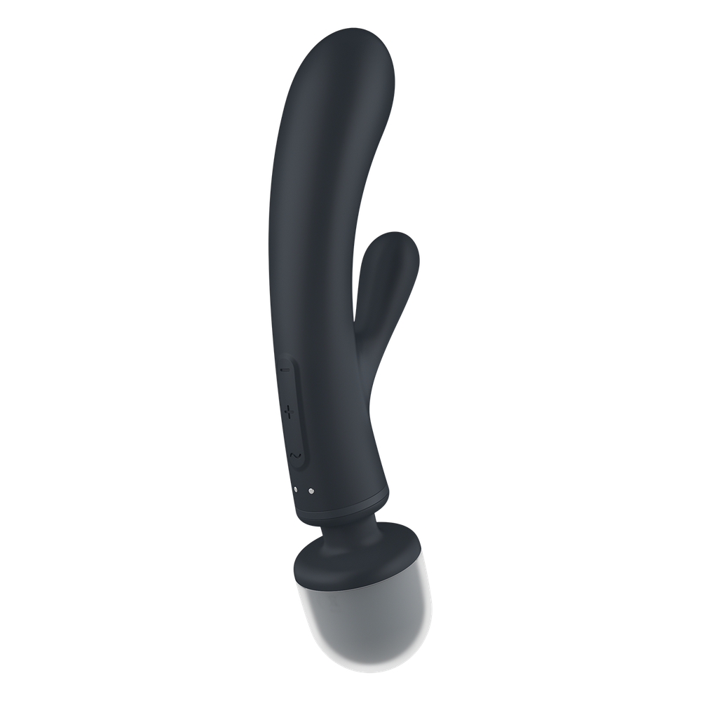 Вибратор-ванд 2 в 1 Satisfyer Triple Lover, серый