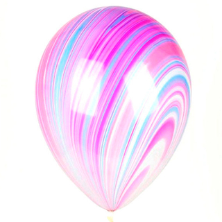 Латексный воздушный шар, цвет агат розово-фиолетовый