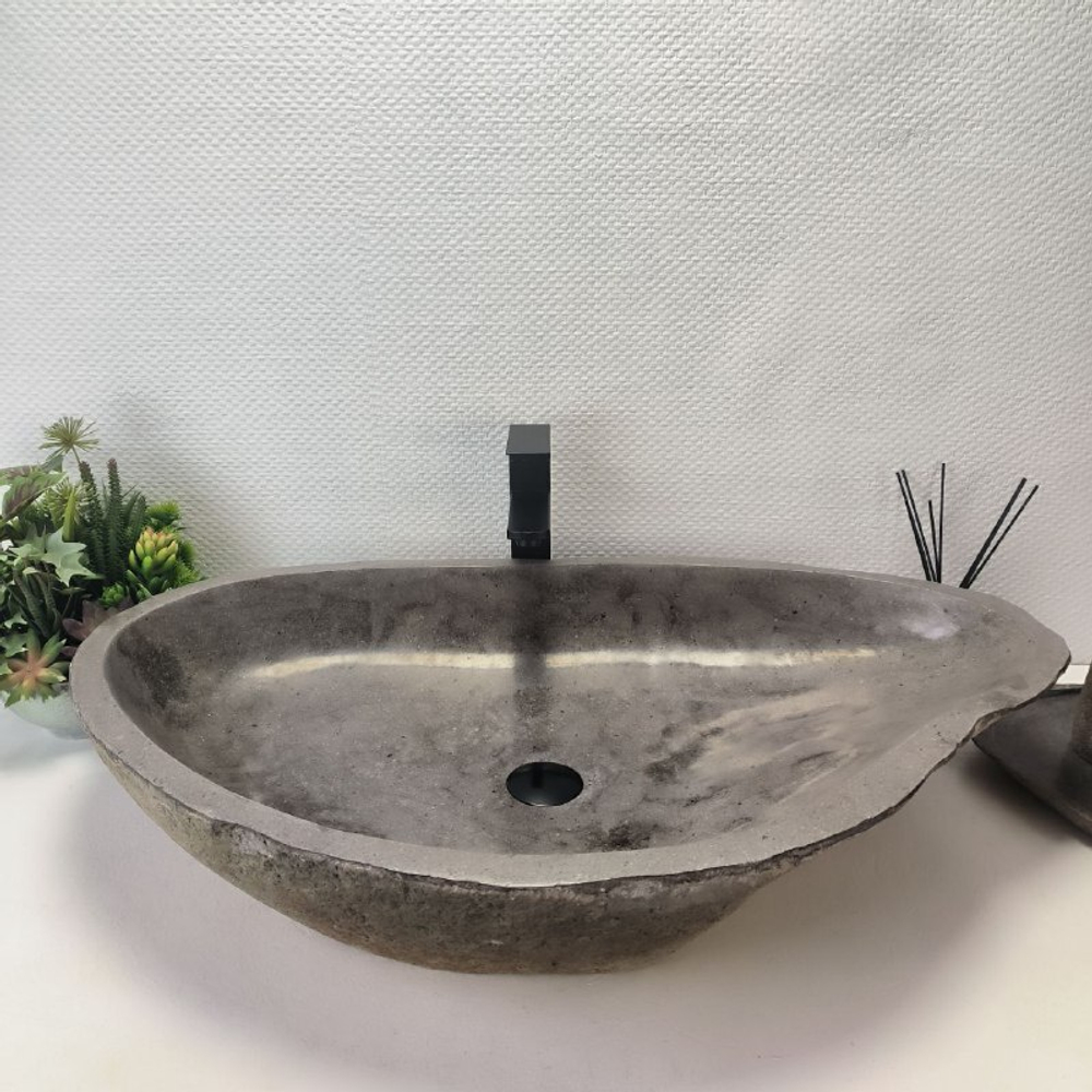 Раковина из речного камня RS-63638 (85*51*16) 0125