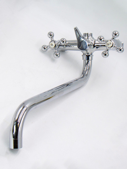 Смеситель для ванны двухвентильный (длинный излив) HANSEN H26050, цвет хром