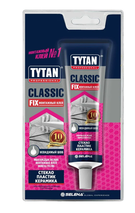 Монтажный клей 100мл прозрачный Classic Fix Tytan Professional