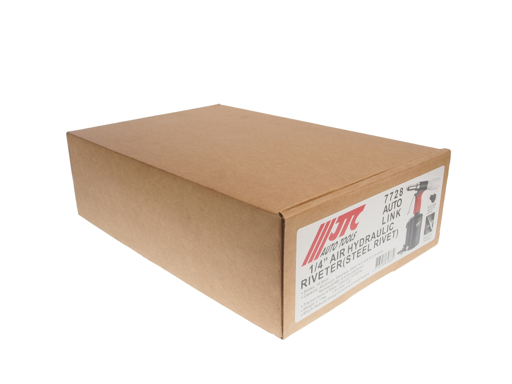 Заклепочник 1/4" пневматический усиленный,шток 15.8мм 90PSI 3300LBF JTC