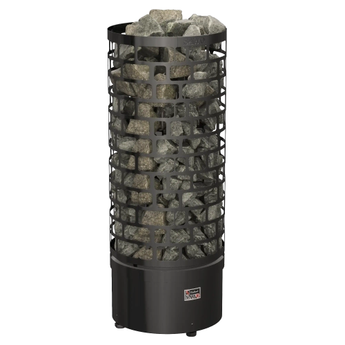 SAWO Электрическая печь Aries напольная, без пульта, без блока мощности, 9,0 кВт, черная, артикул ARI6-90NS-BL-P-C