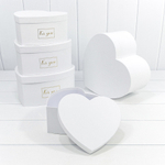 Коробка 27х26х13 см Набор 5 шт "Сердце" (Белый)