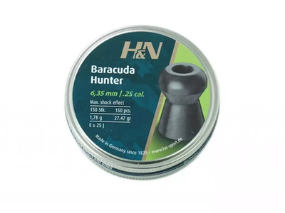 Пуля пневм. 6,35 H&N Baracuda Hunter, 1,78г, 150 шт/бан