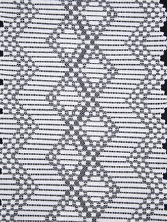 1367 Кружево эластичное 20 см, Италия, геометрия, белый