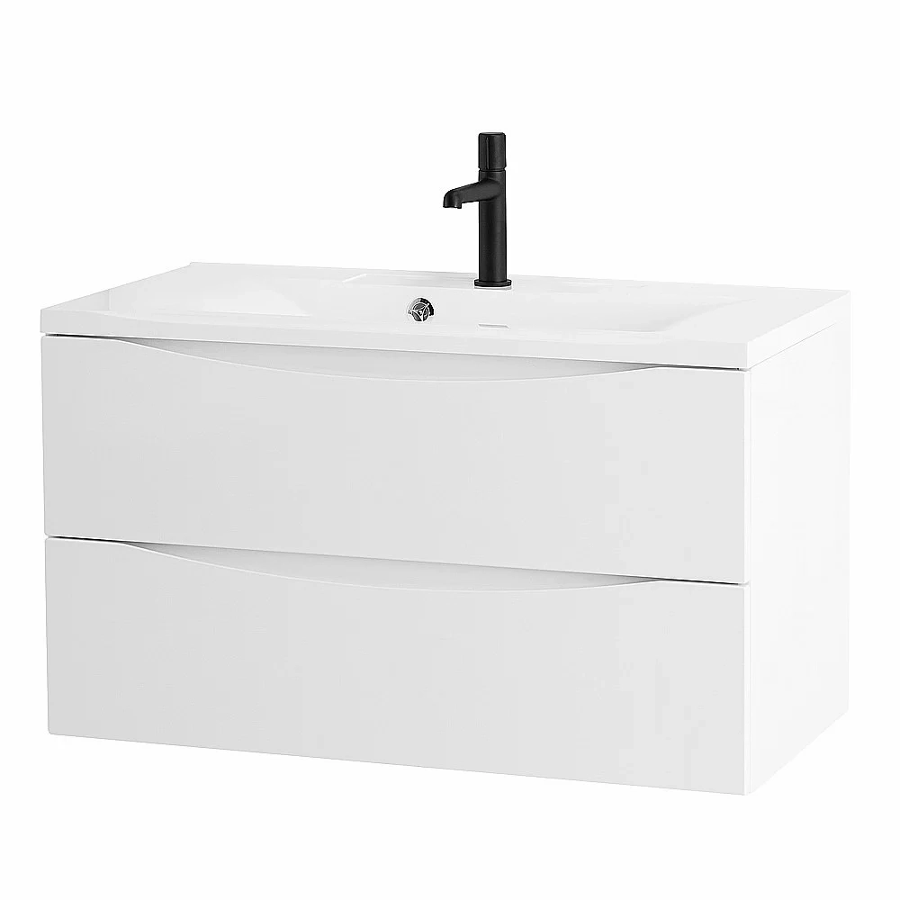 Тумба с раковиной Belbagno MARINO 100 подвесная Bianco Lucido