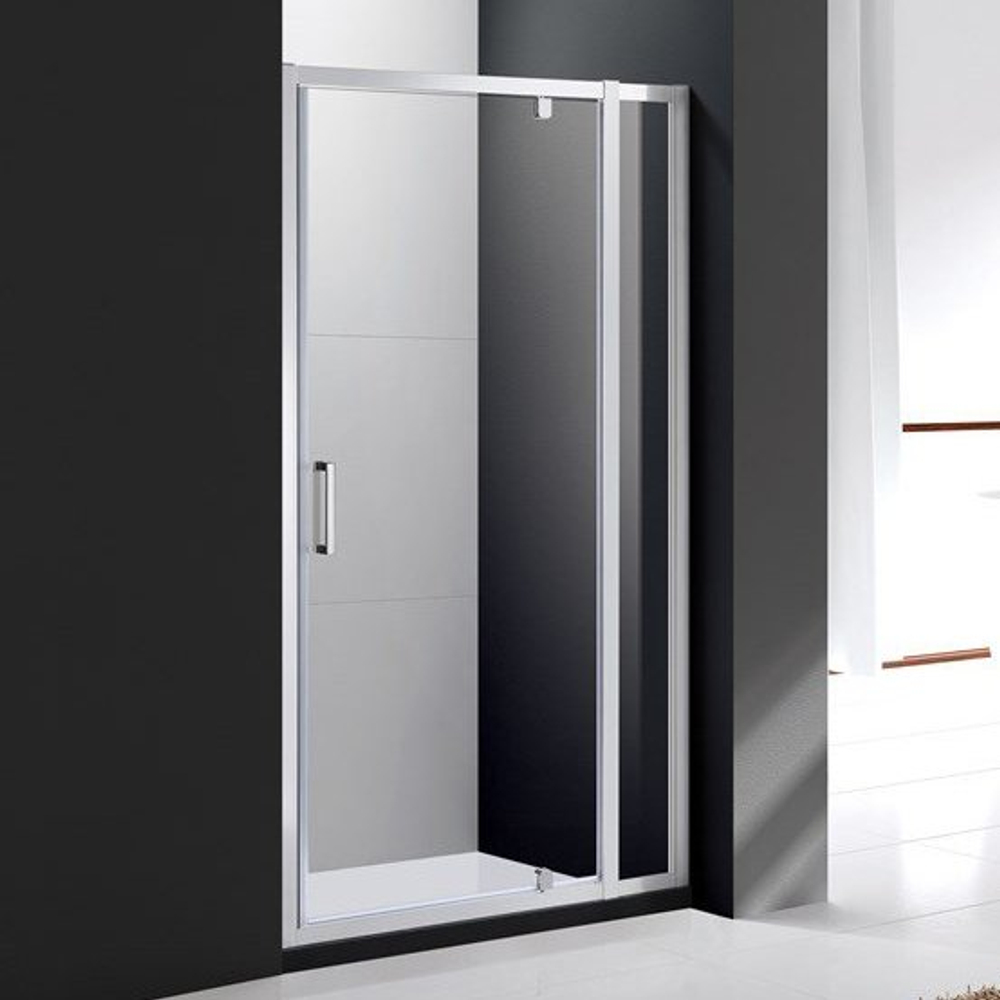 Дверь в проём Cezares MOLVENO-BA-11-90+20-C-Cr-IV, 110х195, профиль хром, стекло прозрачное